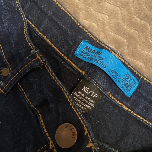 High waisted navy blue jeans - Picture 3 of 3